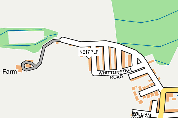 NE17 7LF map - OS OpenMap – Local (Ordnance Survey)