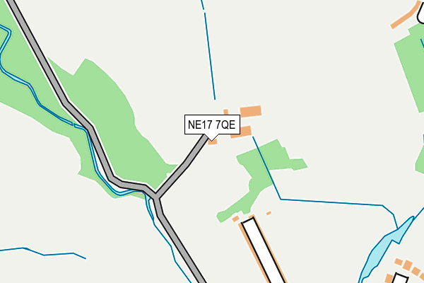 NE17 7QE map - OS OpenMap – Local (Ordnance Survey)