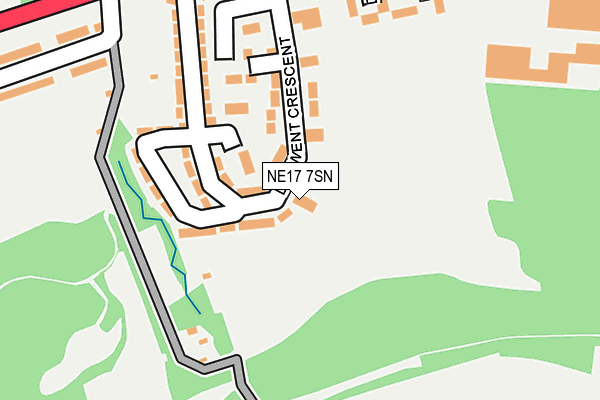 NE17 7SN map - OS OpenMap – Local (Ordnance Survey)