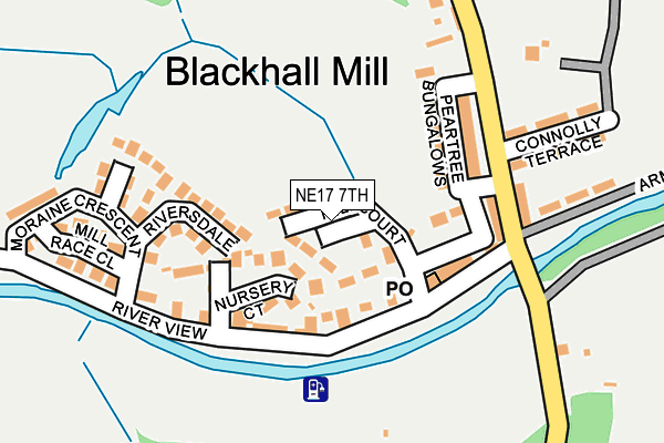 NE17 7TH map - OS OpenMap – Local (Ordnance Survey)