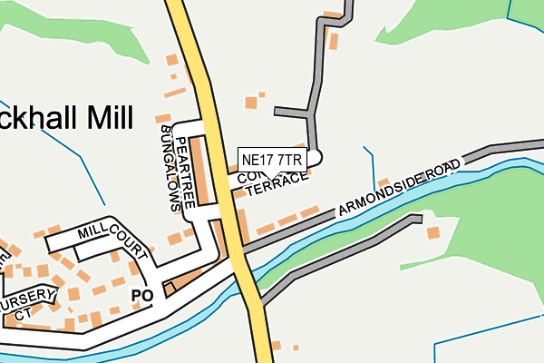 NE17 7TR map - OS OpenMap – Local (Ordnance Survey)