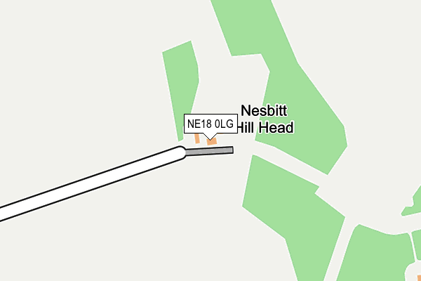 NE18 0LG map - OS OpenMap – Local (Ordnance Survey)