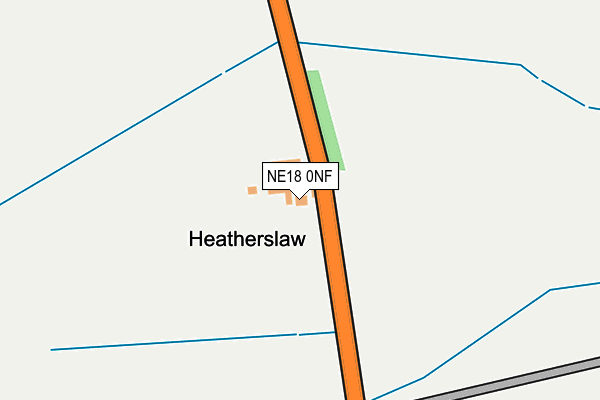 NE18 0NF map - OS OpenMap – Local (Ordnance Survey)