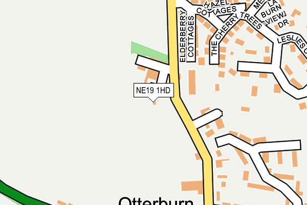 NE19 1HD map - OS OpenMap – Local (Ordnance Survey)