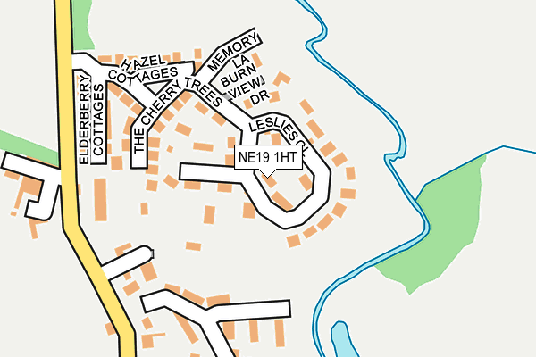 NE19 1HT map - OS OpenMap – Local (Ordnance Survey)