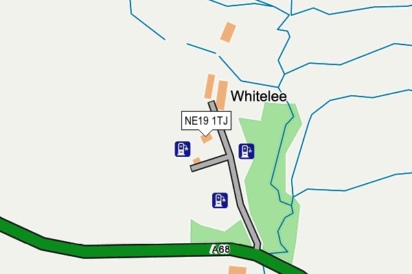 NE19 1TJ map - OS OpenMap – Local (Ordnance Survey)