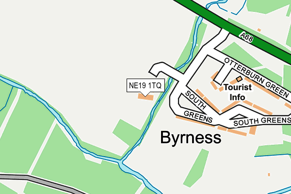 NE19 1TQ map - OS OpenMap – Local (Ordnance Survey)