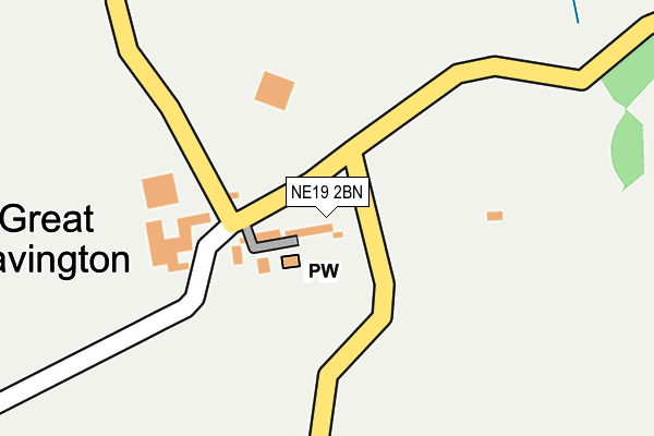 NE19 2BN map - OS OpenMap – Local (Ordnance Survey)