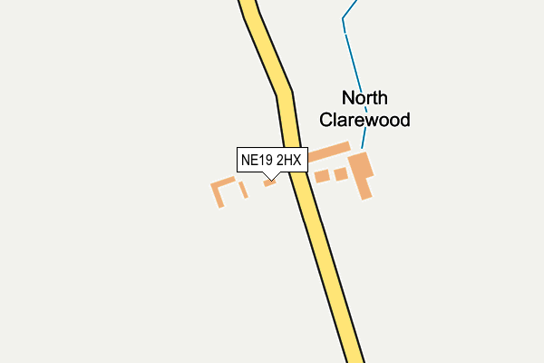NE19 2HX map - OS OpenMap – Local (Ordnance Survey)