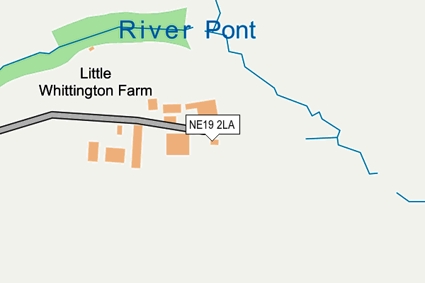 NE19 2LA map - OS OpenMap – Local (Ordnance Survey)