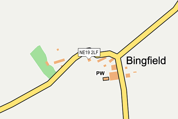 NE19 2LF map - OS OpenMap – Local (Ordnance Survey)