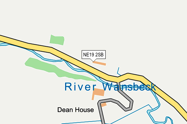 NE19 2SB map - OS OpenMap – Local (Ordnance Survey)