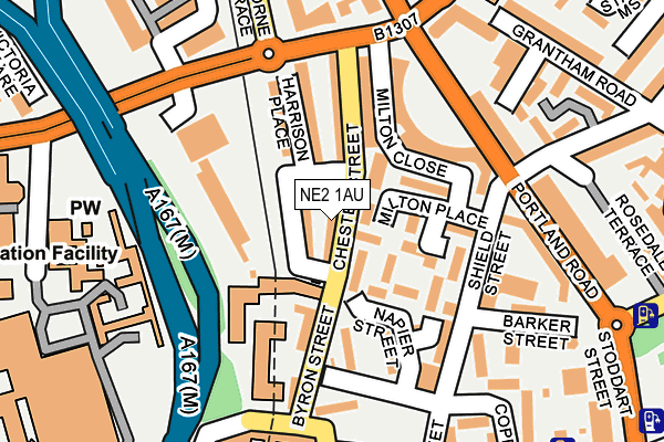 NE2 1AU map - OS OpenMap – Local (Ordnance Survey)