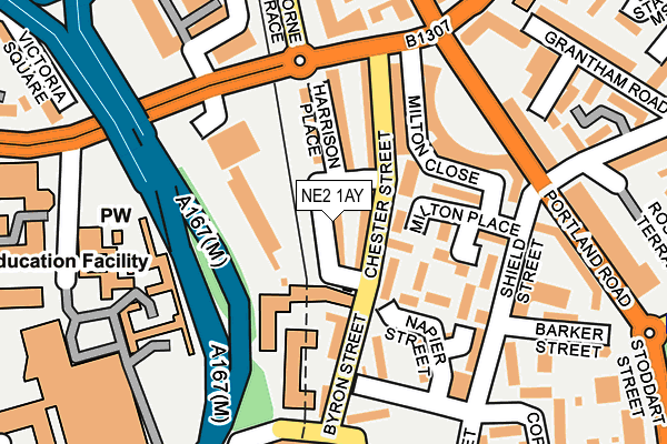 NE2 1AY map - OS OpenMap – Local (Ordnance Survey)