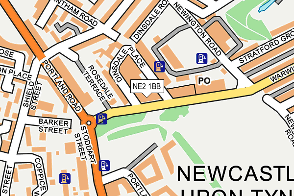 NE2 1BB map - OS OpenMap – Local (Ordnance Survey)