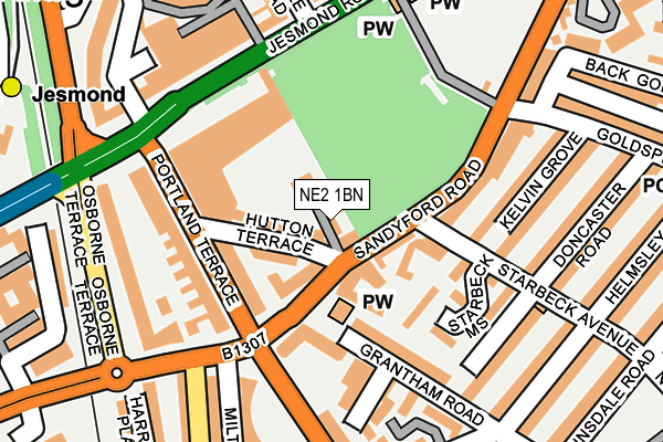 NE2 1BN map - OS OpenMap – Local (Ordnance Survey)