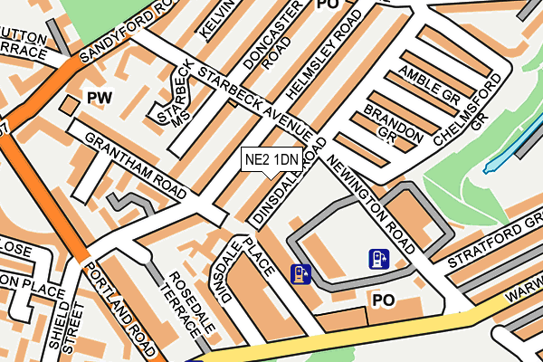 NE2 1DN map - OS OpenMap – Local (Ordnance Survey)