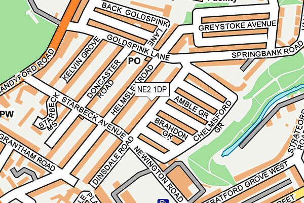 NE2 1DP map - OS OpenMap – Local (Ordnance Survey)
