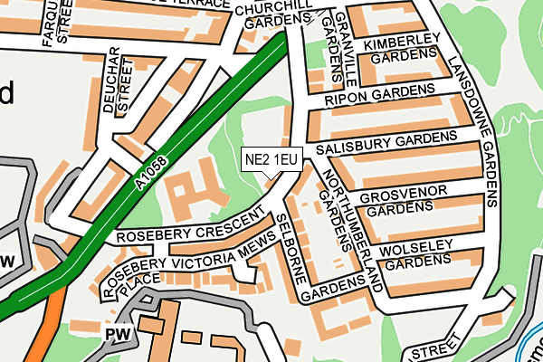 NE2 1EU map - OS OpenMap – Local (Ordnance Survey)