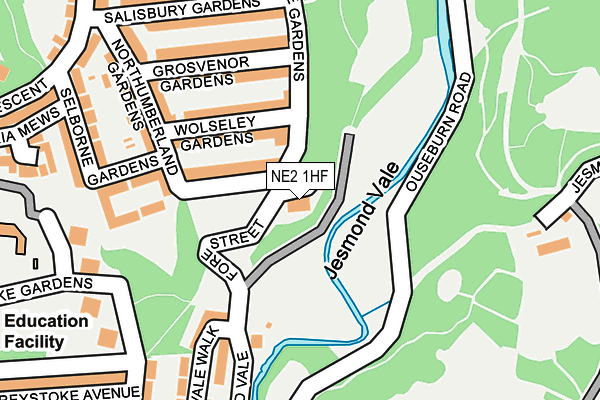 NE2 1HF map - OS OpenMap – Local (Ordnance Survey)