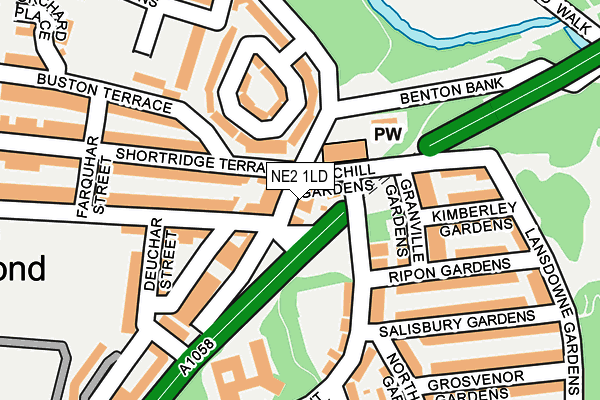 NE2 1LD map - OS OpenMap – Local (Ordnance Survey)