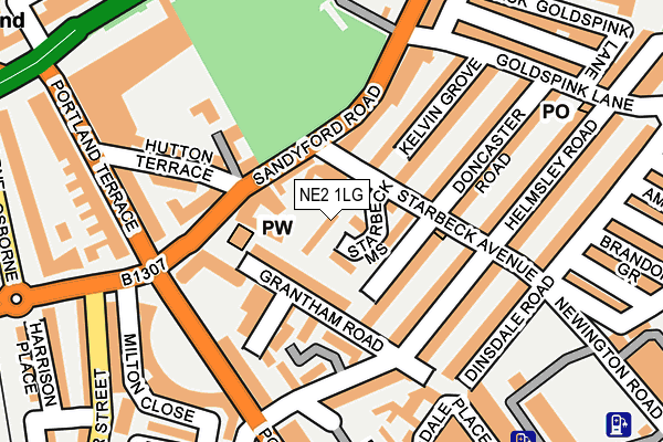NE2 1LG map - OS OpenMap – Local (Ordnance Survey)