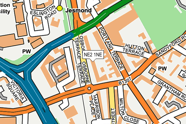 NE2 1NE map - OS OpenMap – Local (Ordnance Survey)