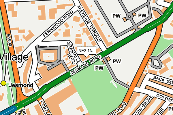 NE2 1NJ map - OS OpenMap – Local (Ordnance Survey)
