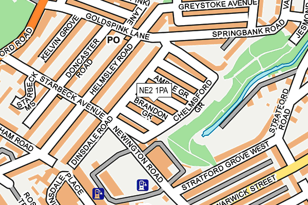NE2 1PA map - OS OpenMap – Local (Ordnance Survey)