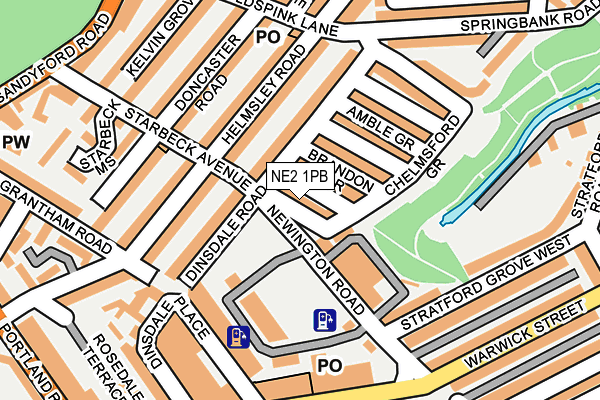 NE2 1PB map - OS OpenMap – Local (Ordnance Survey)
