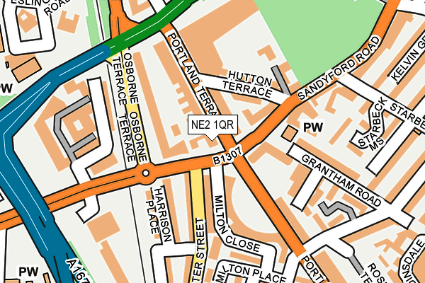 NE2 1QR map - OS OpenMap – Local (Ordnance Survey)