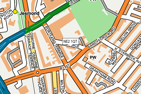 NE2 1QT map - OS OpenMap – Local (Ordnance Survey)