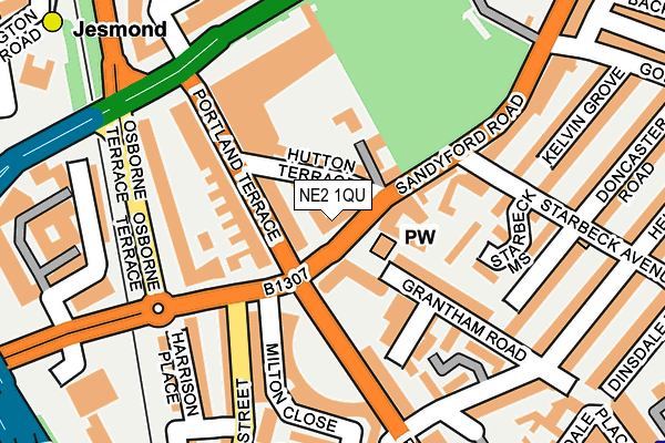 NE2 1QU map - OS OpenMap – Local (Ordnance Survey)