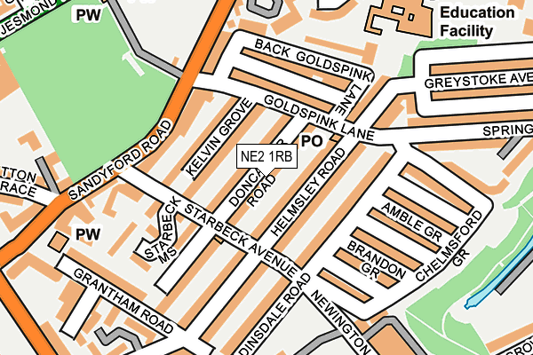 NE2 1RB map - OS OpenMap – Local (Ordnance Survey)