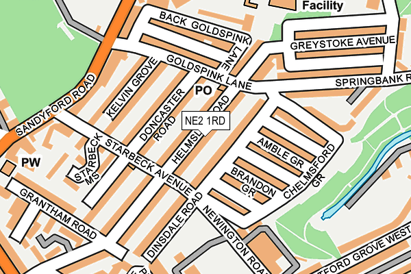 NE2 1RD map - OS OpenMap – Local (Ordnance Survey)