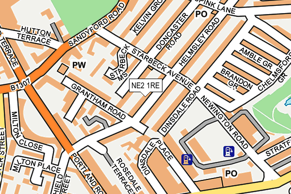 NE2 1RE map - OS OpenMap – Local (Ordnance Survey)