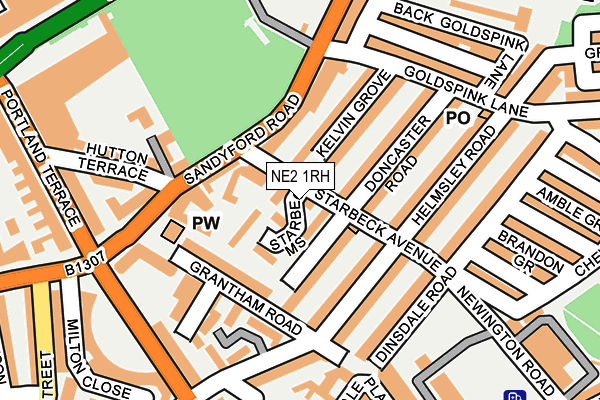 NE2 1RH map - OS OpenMap – Local (Ordnance Survey)