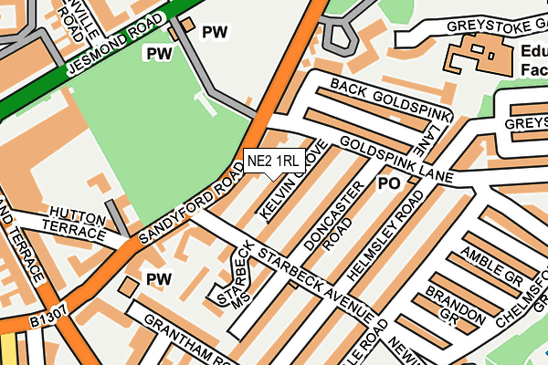 NE2 1RL map - OS OpenMap – Local (Ordnance Survey)
