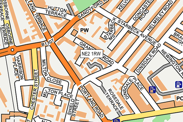 NE2 1RW map - OS OpenMap – Local (Ordnance Survey)