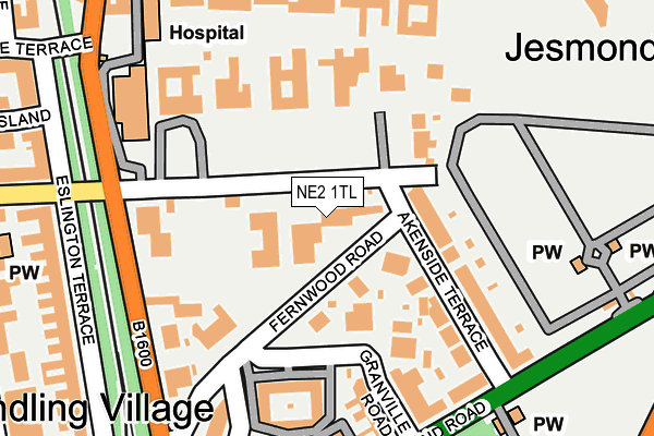 NE2 1TL map - OS OpenMap – Local (Ordnance Survey)