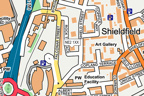 NE2 1XX map - OS OpenMap – Local (Ordnance Survey)
