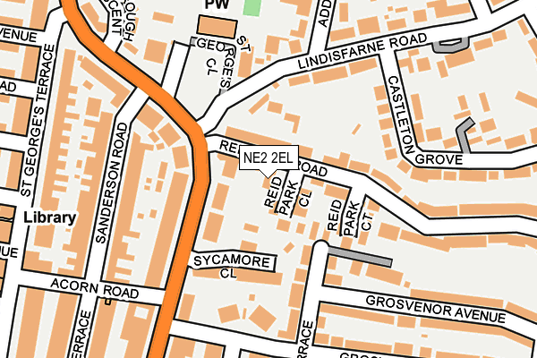 NE2 2EL map - OS OpenMap – Local (Ordnance Survey)