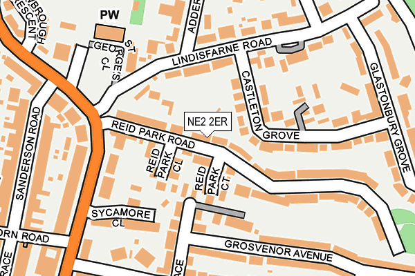 NE2 2ER map - OS OpenMap – Local (Ordnance Survey)
