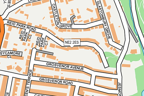 NE2 2ES map - OS OpenMap – Local (Ordnance Survey)