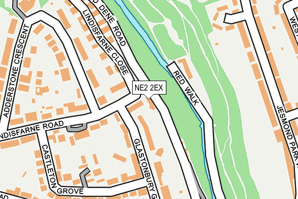 NE2 2EX map - OS OpenMap – Local (Ordnance Survey)