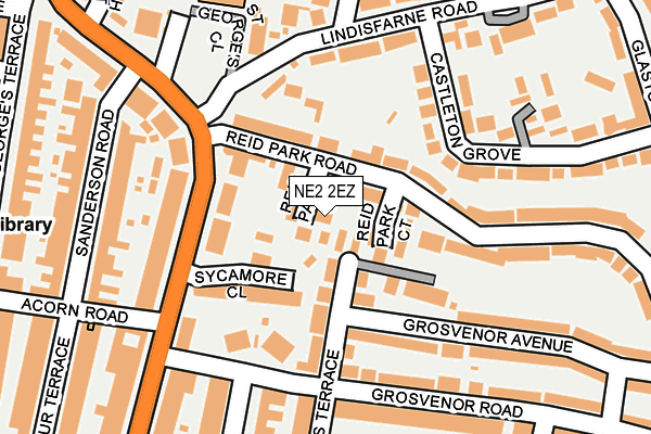 NE2 2EZ map - OS OpenMap – Local (Ordnance Survey)