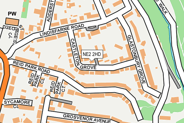 NE2 2HD map - OS OpenMap – Local (Ordnance Survey)