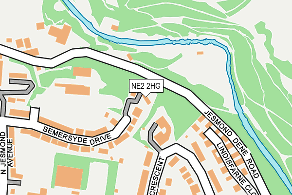 NE2 2HG map - OS OpenMap – Local (Ordnance Survey)