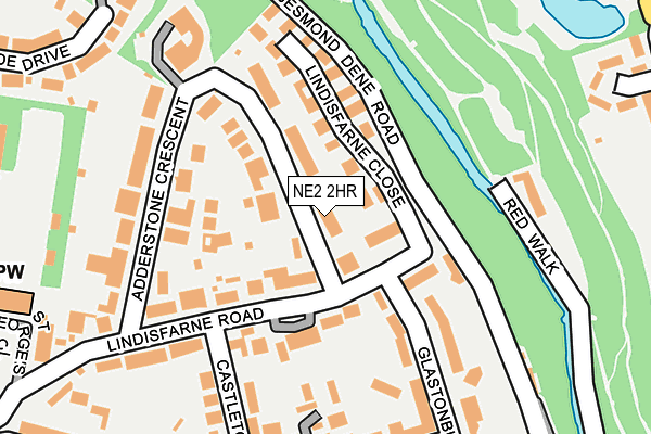 NE2 2HR map - OS OpenMap – Local (Ordnance Survey)