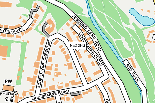 NE2 2HS map - OS OpenMap – Local (Ordnance Survey)